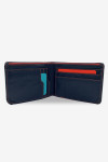 LEATHER WALLET NAVY - RED